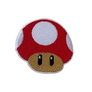 Nintendo Super Mario Game Red Power Up Mushroom Embroidered